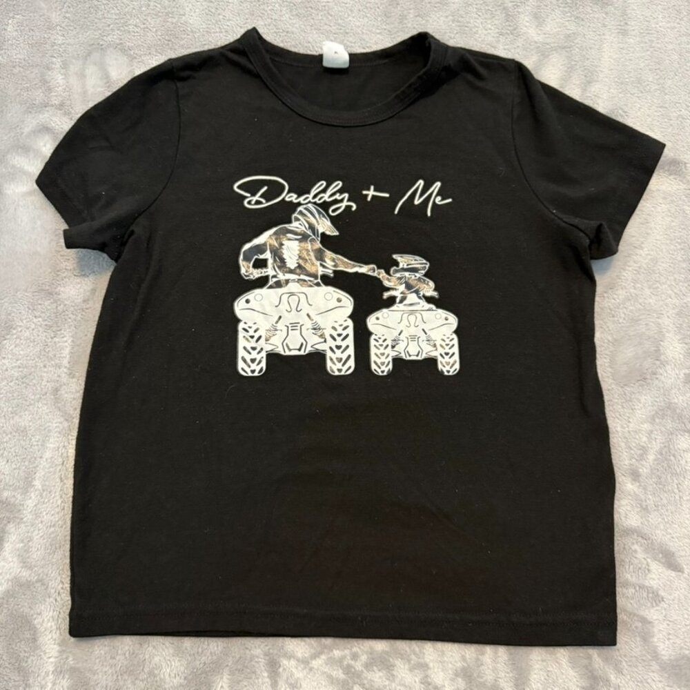 Boys Size 6 Daddy and Me Quad Graphic Tee Father Son Four Wheeler T-Shirt